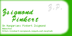 zsigmond pinkert business card